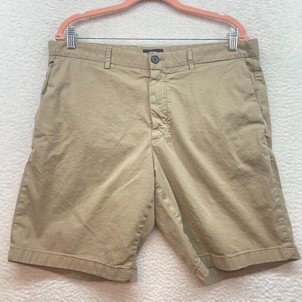Theory Shorts Mens 36 Tan Zaine Golf Khaki Chino Casual Cotton Preppy Stretch